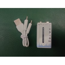 Аккумулятор 9v Крона 1000mAh USB